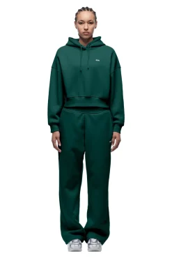 WMNS CROPPED HOODIE EVERGREEN