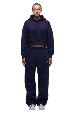 WMNS CROPPED HOODIE ORBIT BLUE
