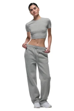 WMNS CROPPED T-SHIRT GREY MELANGE