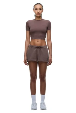 WMNS CROPPED T-SHIRT STONE BROWN