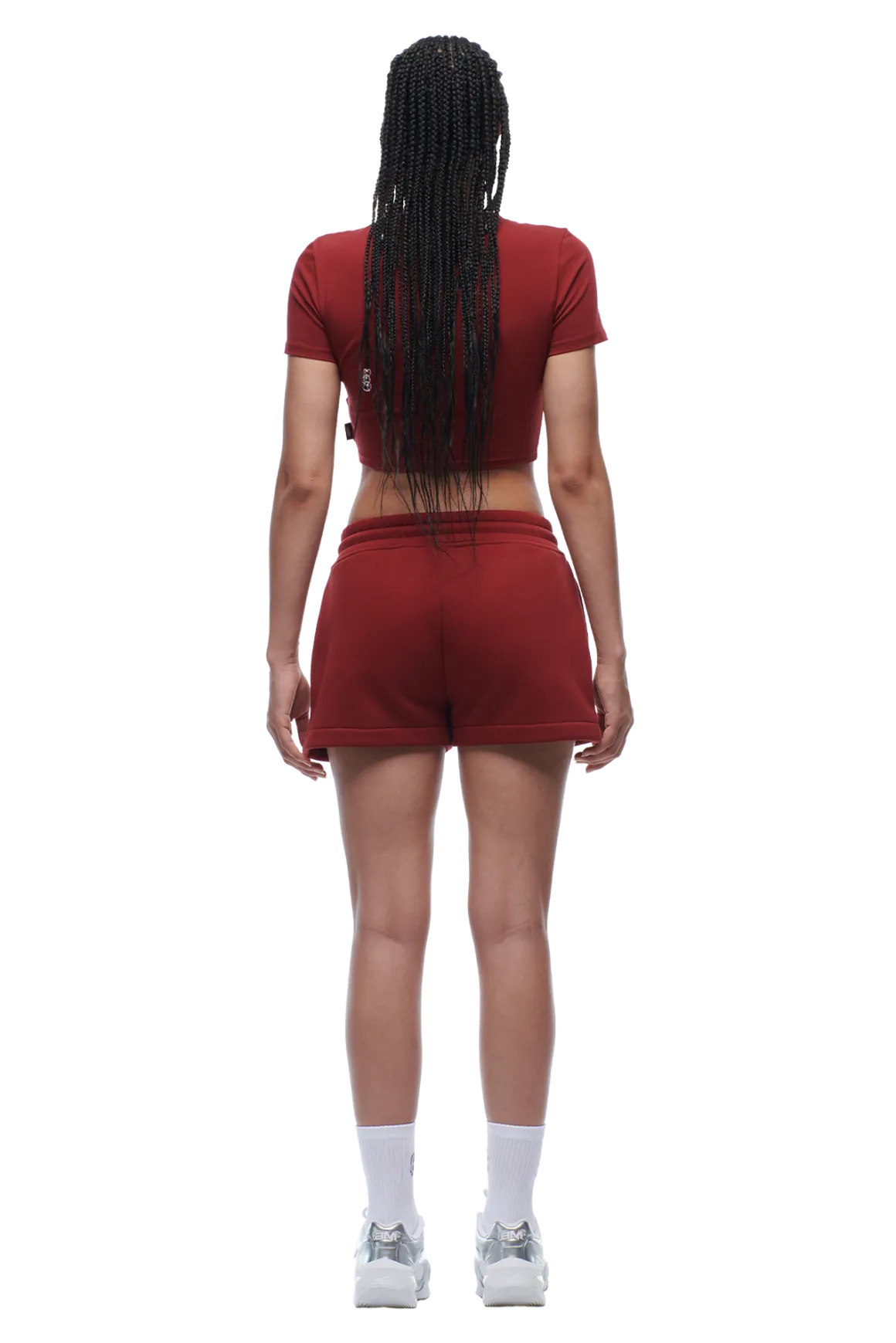WMNS CROPPED T-SHIRT WINE RED