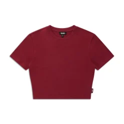 WMNS CROPPED T-SHIRT WINE RED