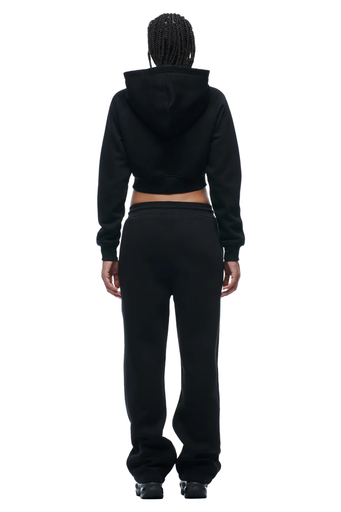 WMNS CROPPED ZIP HOODIE BLACK