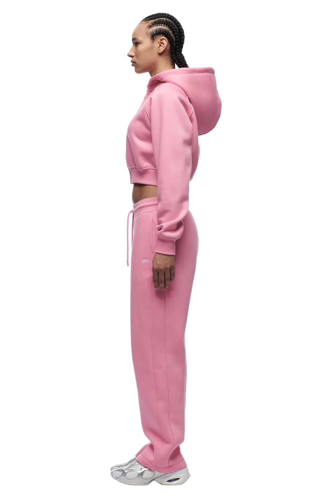 WMNS CROPPED ZIP HOODIE BUBBLEGLOW