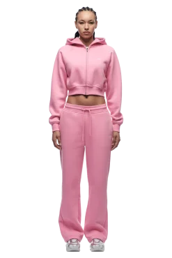WMNS CROPPED ZIP HOODIE BUBBLEGLOW