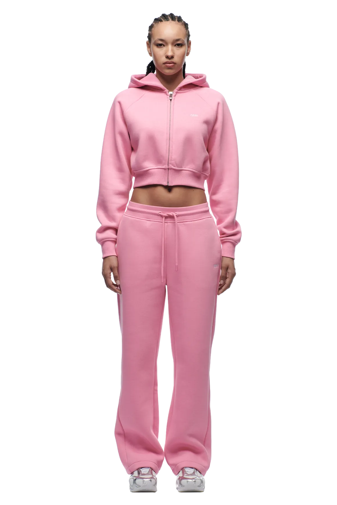 WMNS CROPPED ZIP HOODIE BUBBLEGLOW
