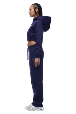 WMNS CROPPED ZIP HOODIE ORBIT BLUE