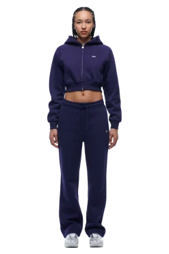 WMNS CROPPED ZIP HOODIE ORBIT BLUE