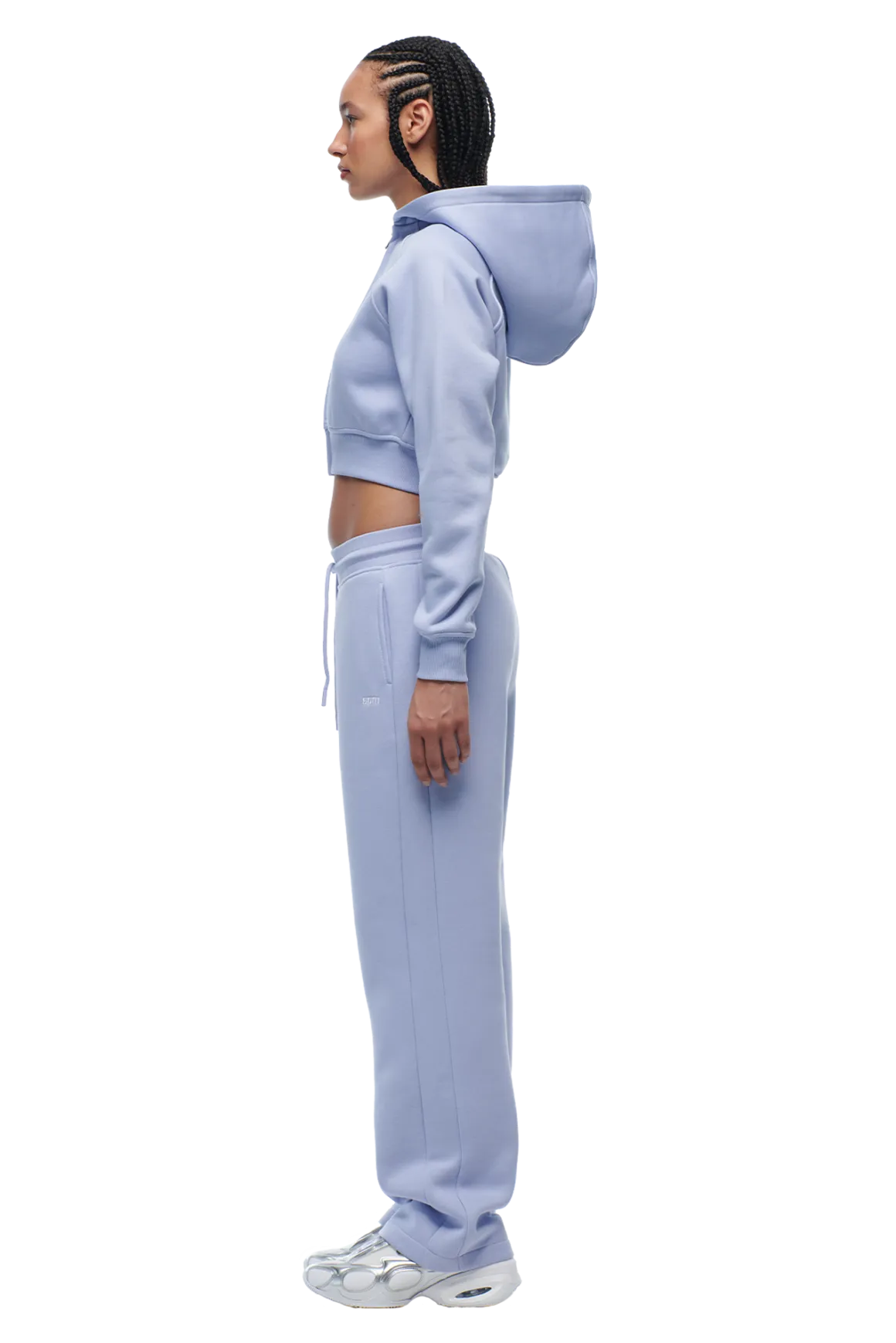 WMNS CROPPED ZIP HOODIE SOFT VIOLET