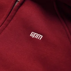 WMNS CROPPED ZIP HOODIE WINE RED