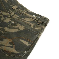 WMNS DENIM SHORTS BLACK/CAMO