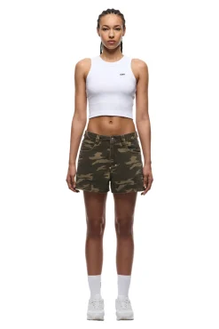 WMNS DENIM SHORTS BLACK/CAMO