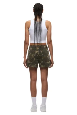 WMNS DENIM SHORTS BLACK/CAMO