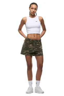 WMNS DENIM SHORTS BLACK/CAMO