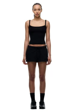 WMNS FITTED CROPPED TOP BLACK