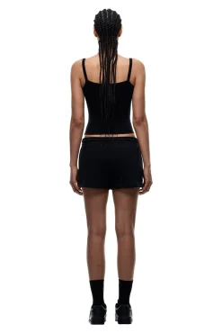 WMNS FITTED CROPPED TOP BLACK