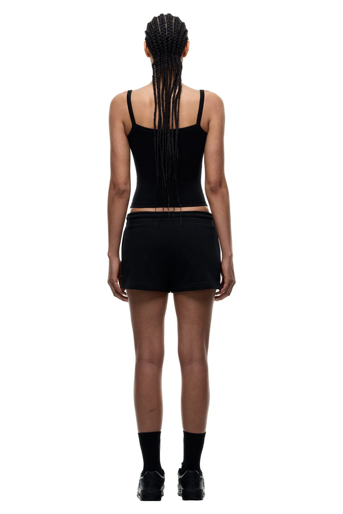 WMNS FITTED CROPPED TOP BLACK