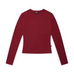 WMNS LONGSLEEVE WINE RED