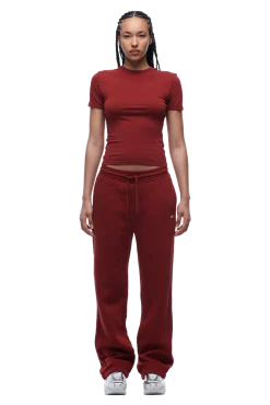 WMNS T-SHIRT WINE RED