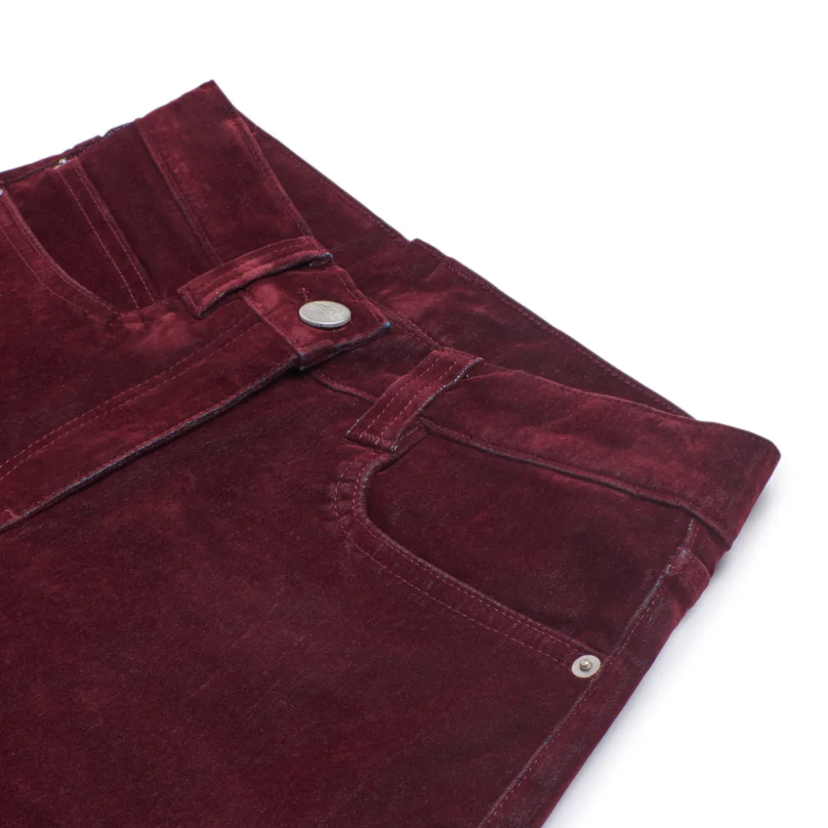 WMNS VELVET DENIM BORDEAUX RED