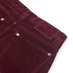 WMNS VELVET DENIM BORDEAUX RED