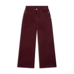 WMNS VELVET DENIM BORDEAUX RED