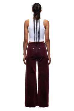 WMNS VELVET DENIM BORDEAUX RED