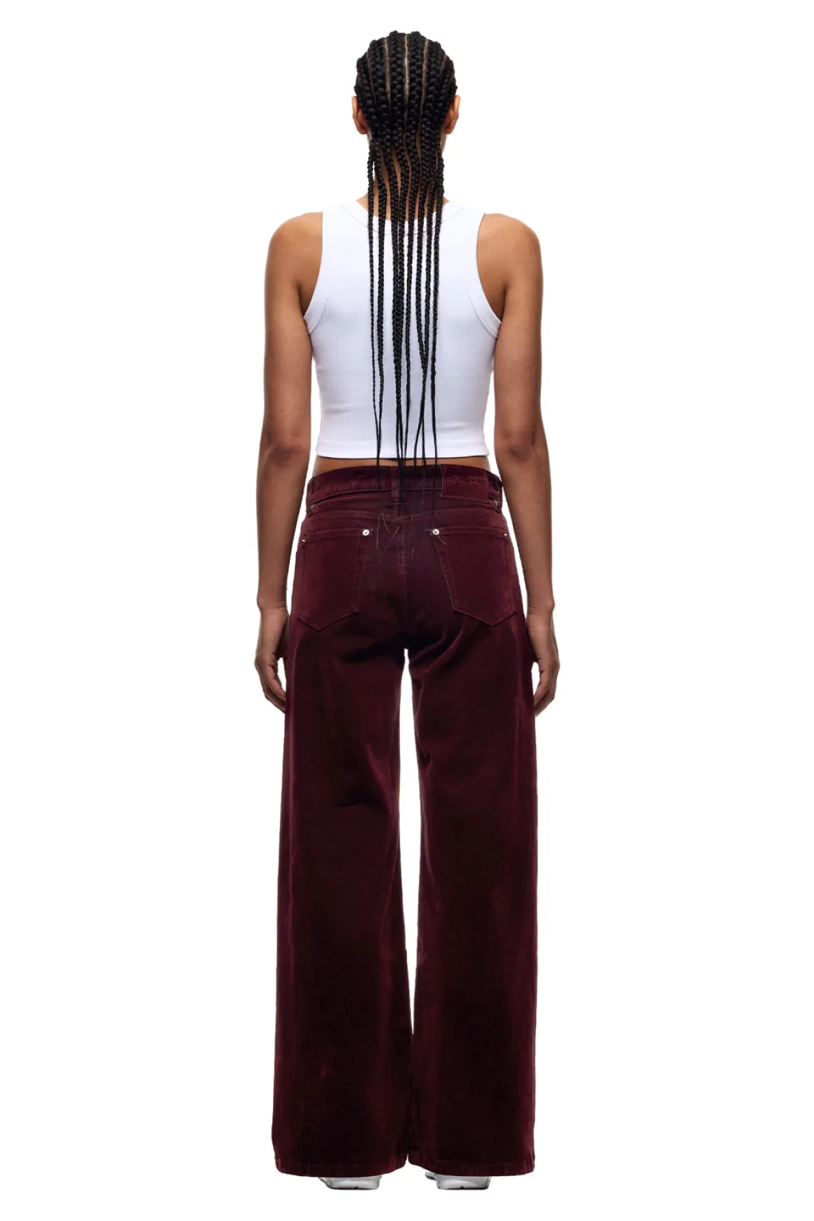 WMNS VELVET DENIM BORDEAUX RED