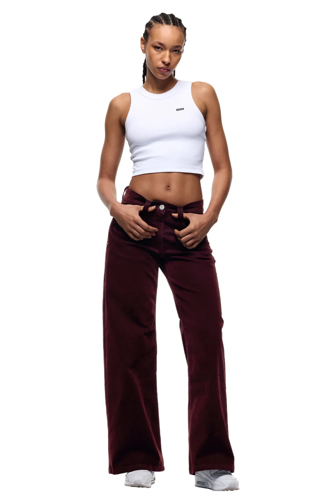 WMNS VELVET DENIM BORDEAUX RED