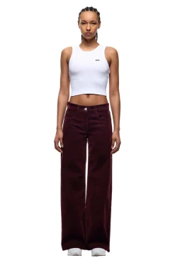 WMNS VELVET DENIM BORDEAUX RED