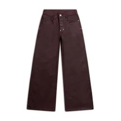 WMNS WIDE DENIM DARK BURGUNDY