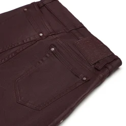 WMNS WIDE DENIM DARK BURGUNDY