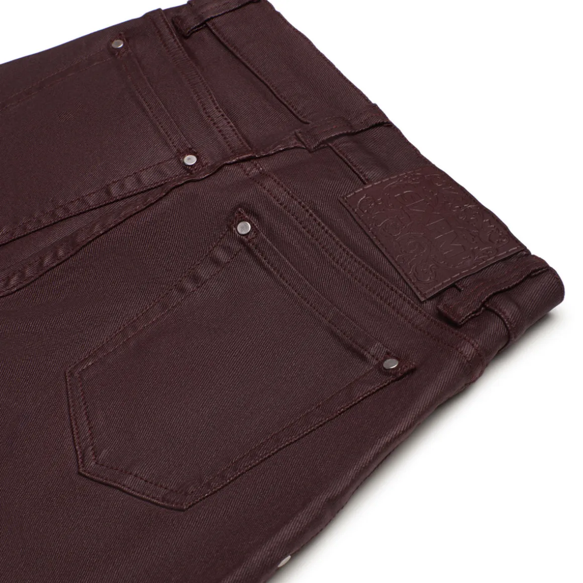 WMNS WIDE DENIM DARK BURGUNDY