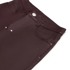 WMNS WIDE DENIM DARK BURGUNDY