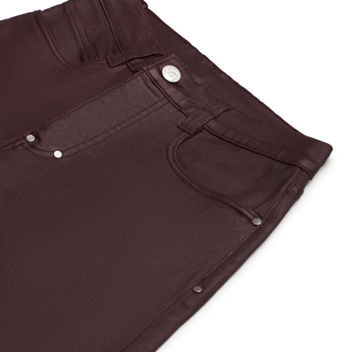WMNS WIDE DENIM DARK BURGUNDY