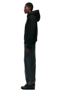WORDMARK ZIPPER HOODIE BLACK