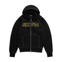 WORDMARK ZIPPER HOODIE BLACK