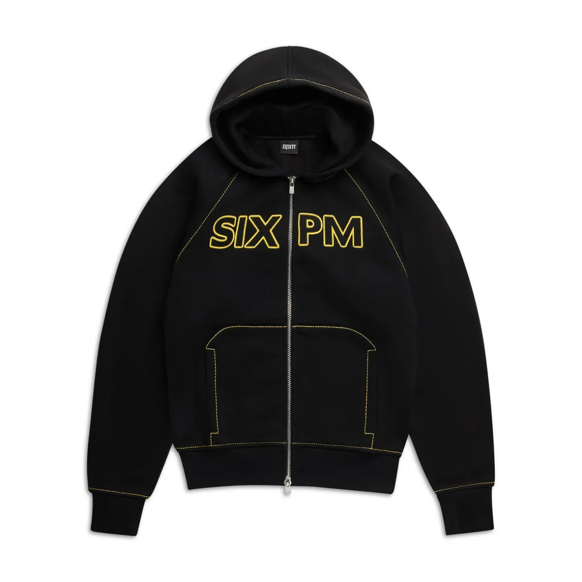 WORDMARK ZIPPER HOODIE BLACK