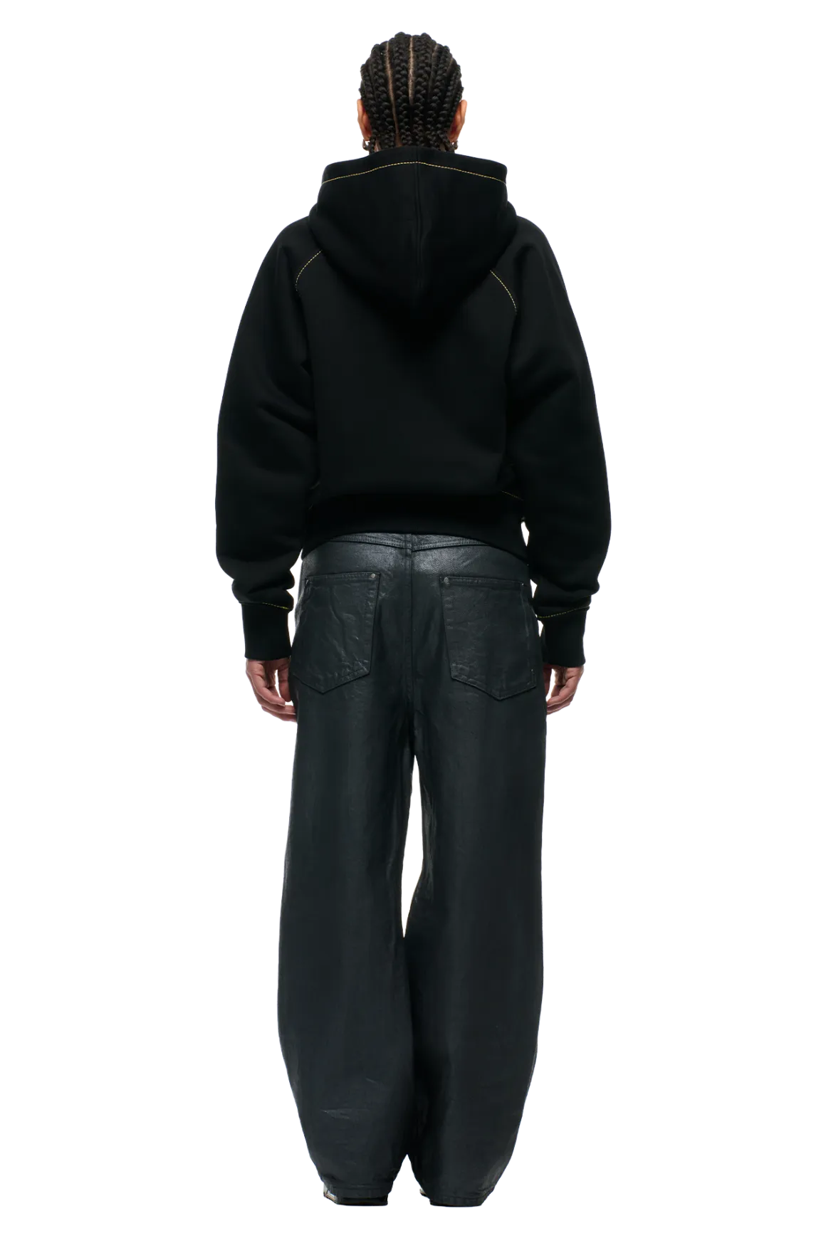 WORDMARK ZIPPER HOODIE BLACK