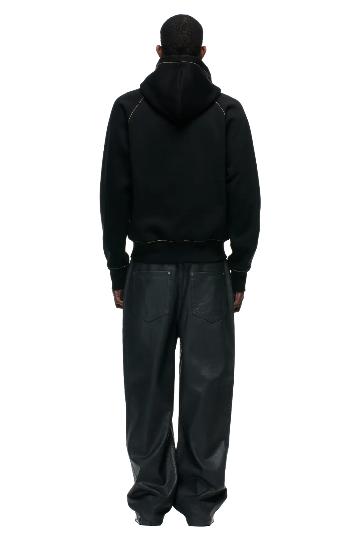 WORDMARK ZIPPER HOODIE BLACK