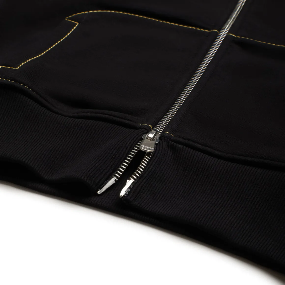 WORDMARK ZIPPER HOODIE BLACK