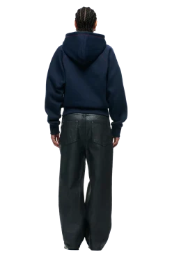 WORDMARK ZIPPER HOODIE MIDNIGHT BLUE