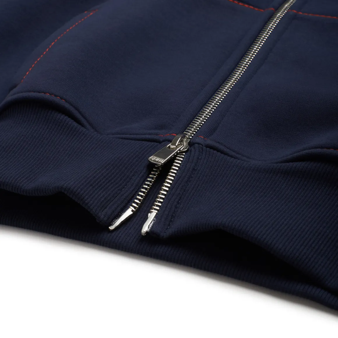 WORDMARK ZIPPER HOODIE MIDNIGHT BLUE