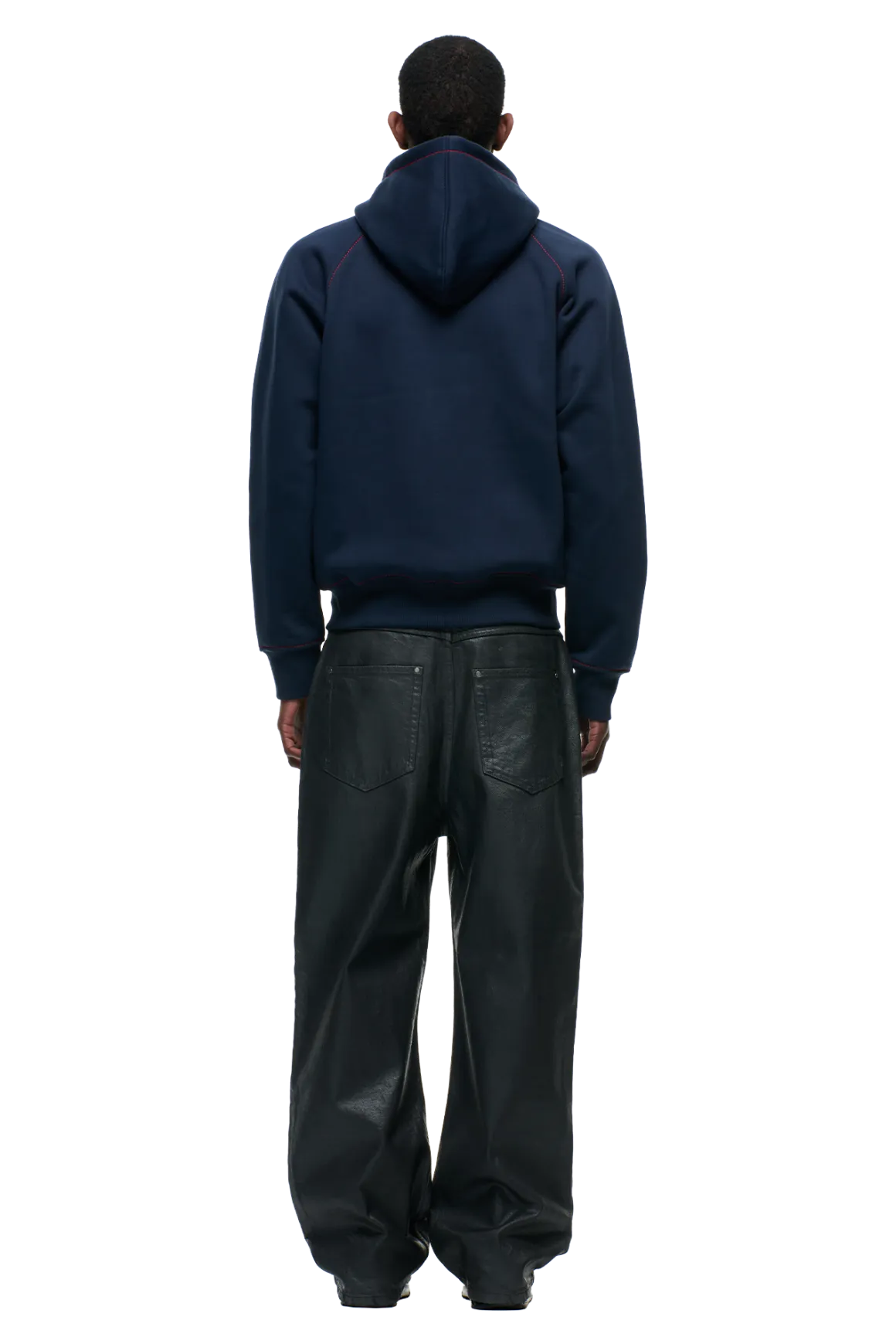 WORDMARK ZIPPER HOODIE MIDNIGHT BLUE