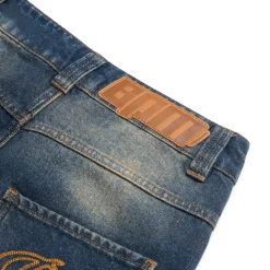 X-TRA WIDE DENIM SHORTS DARK BLUE