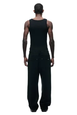 X-TRA WIDE 5-POCKET JOGGER BLACK