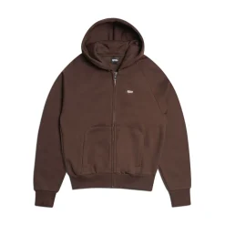 ZIP HOODIE CHOCOLATE BROWN