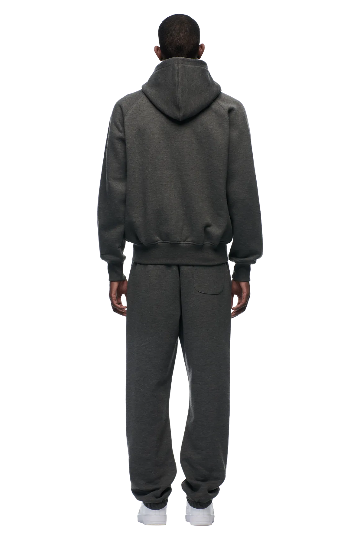 ZIP HOODIE DARK GREY MELANGE