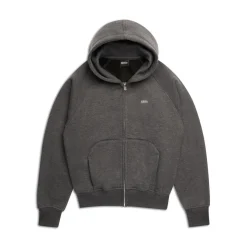 ZIP HOODIE DARK GREY MELANGE