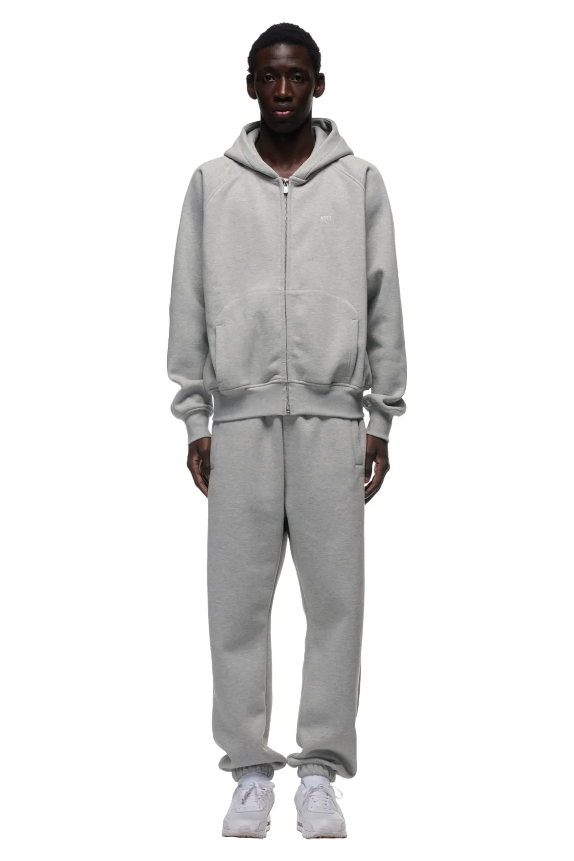 ZIP HOODIE GREY MELANGE